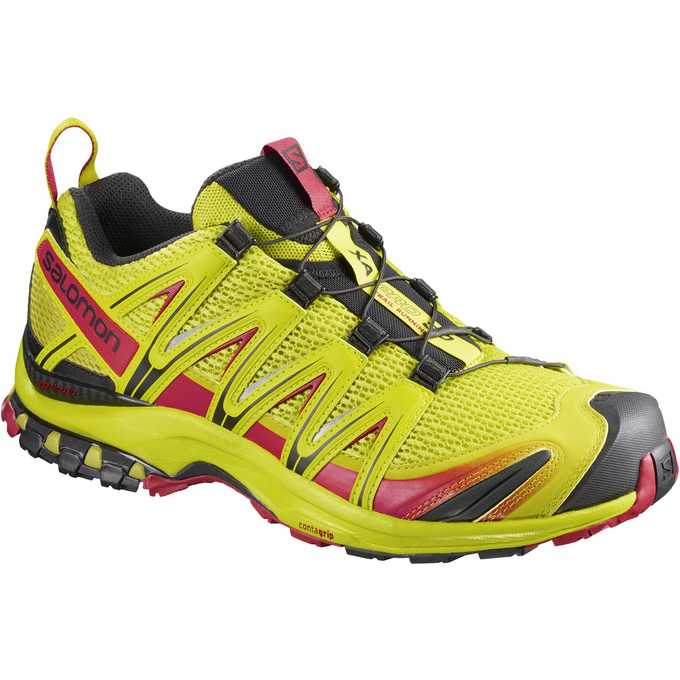 Salomon Singapore Mens Trail Running Shoes - XA PRO 3D Yellow | 68372-KOBI